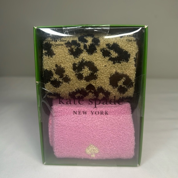 Kate Spade Fuzzy Crew Socks - Picture 1 of 5